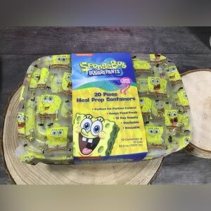 SpongeBob SquarePants 20 piece meal prep containers-NEW